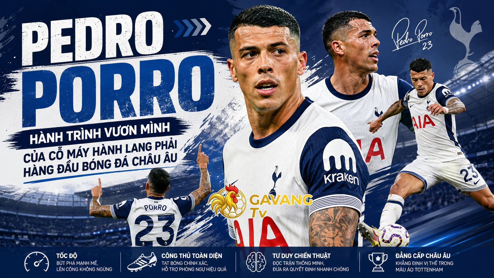 Pedro Porro – Hành trình vươn mình của cỗ máy hành lang phải hàng đầu bóng đá châu Âu