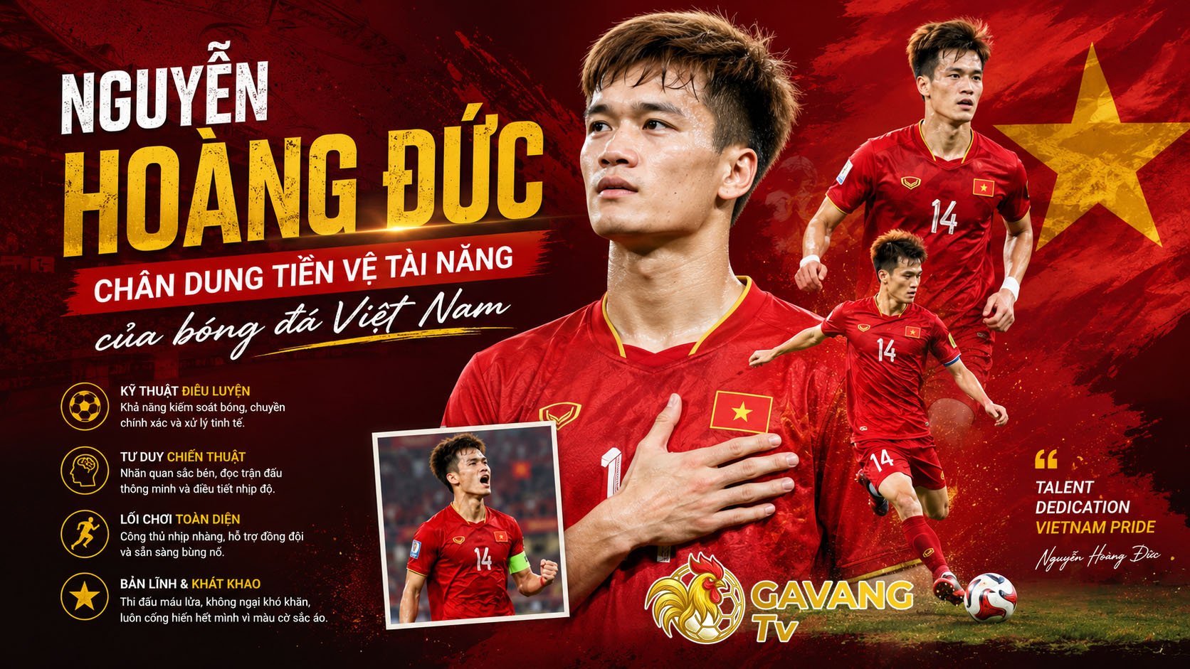 Nguyễn Hoàng Đức – Chân dung tiền vệ tài năng của bóng đá Việt Nam