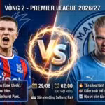 Nhận định bóng đá Crystal Palace vs Man City vòng 2 Ngoại hạng Anh trên Gavang TV.